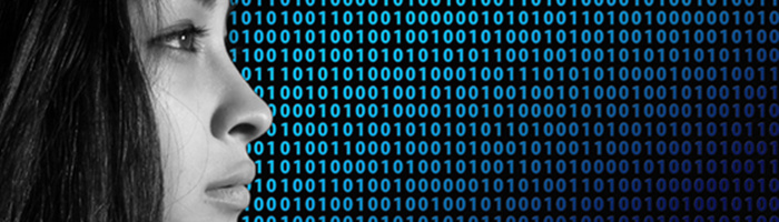 Frau und digitale Daten; Quelle: Gerd Altmann auf Pixabay Frau und digitale Daten; Quelle: Gerd Altmann auf Pixabay