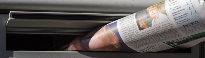 Zeitung im Briefkasten Zeitung im Briefkasten